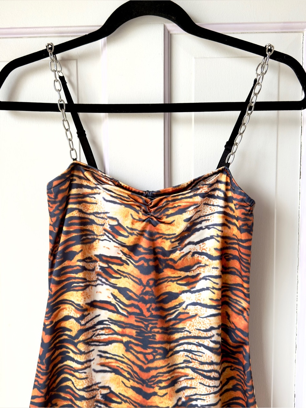 Dolls Kill Animal Print Satin Slip Dress Size Small - Picture 2 of 7